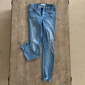 Madewell 9" Rise Skinny:Destructed-Hem Ed. Size 25